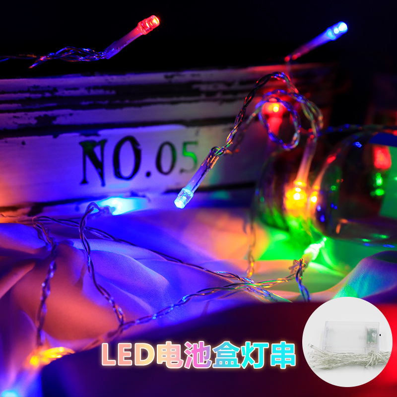 Led電池ボックスライトストリング屋外防水八機能リモコンカラーライトストリングデパートウェディングクリスマス装飾ledライトストリング|undefined