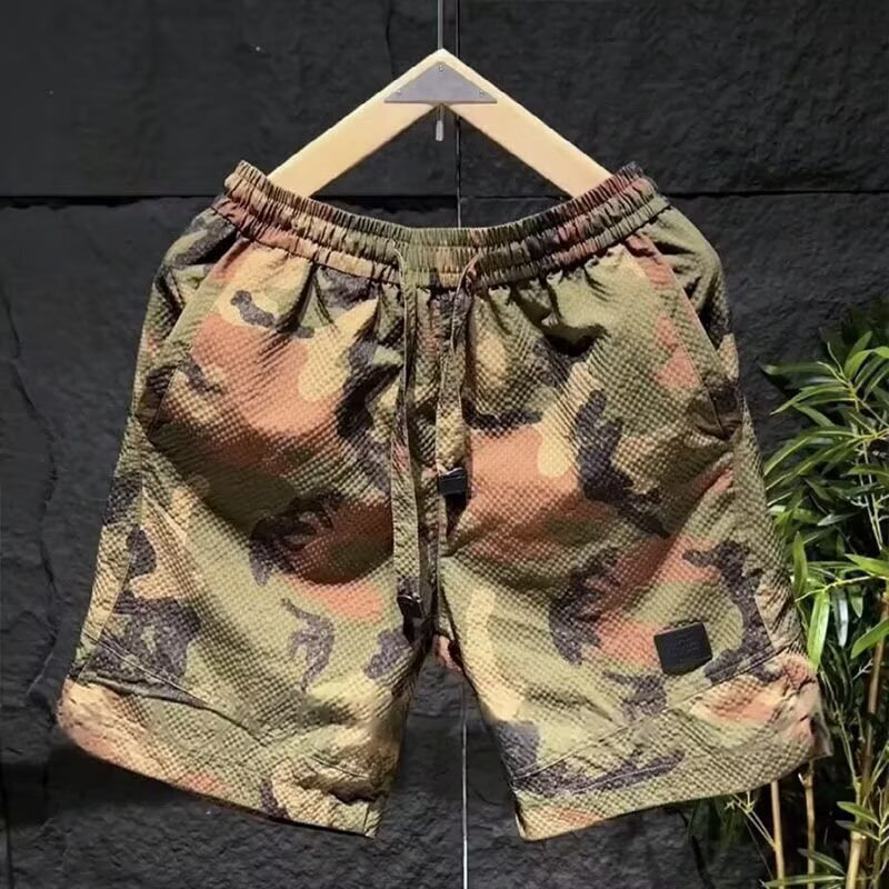 2026 Summer New Camouflage Quick-Dry Outdoor Sports Shorts Trendy Brand Men's Korean Style Loose Casual Shorts