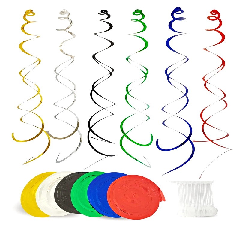 Christmas Decoration Hanging Spiral Swirl Pendant Holiday Party Ceiling Decorations Hanging Christmas Tree Decorations