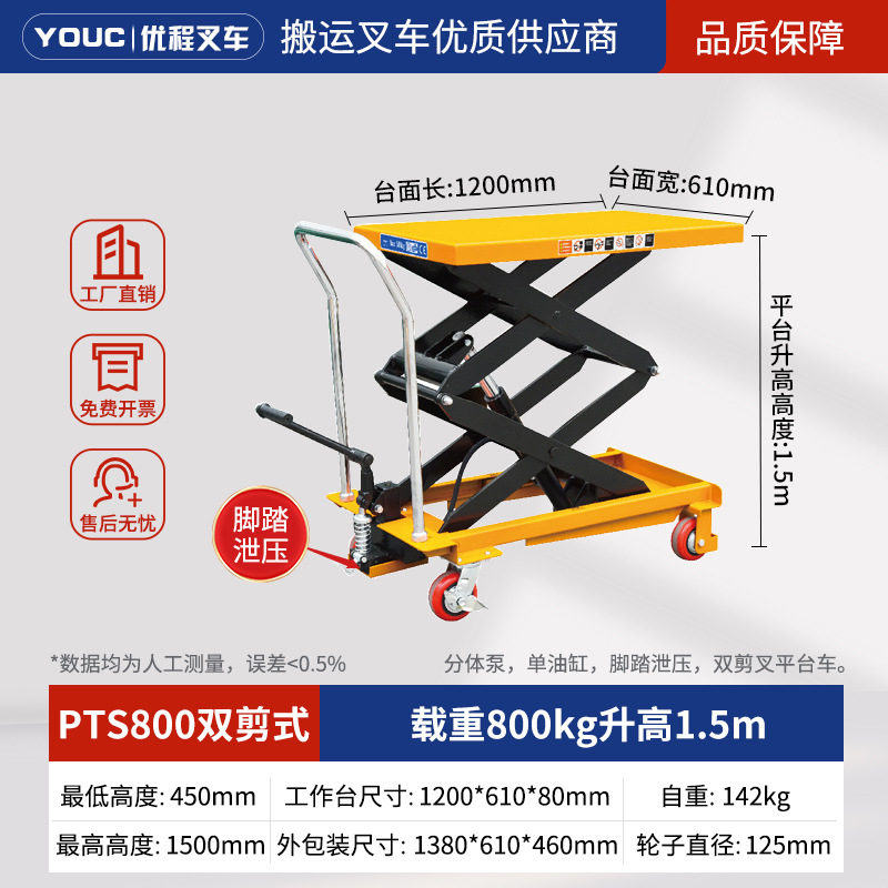 plataforma elevadora tipo tijeras móvil plataforma hidráulica manual carretilla elevadora molde camión de transporte remolque de plataforma elevadora