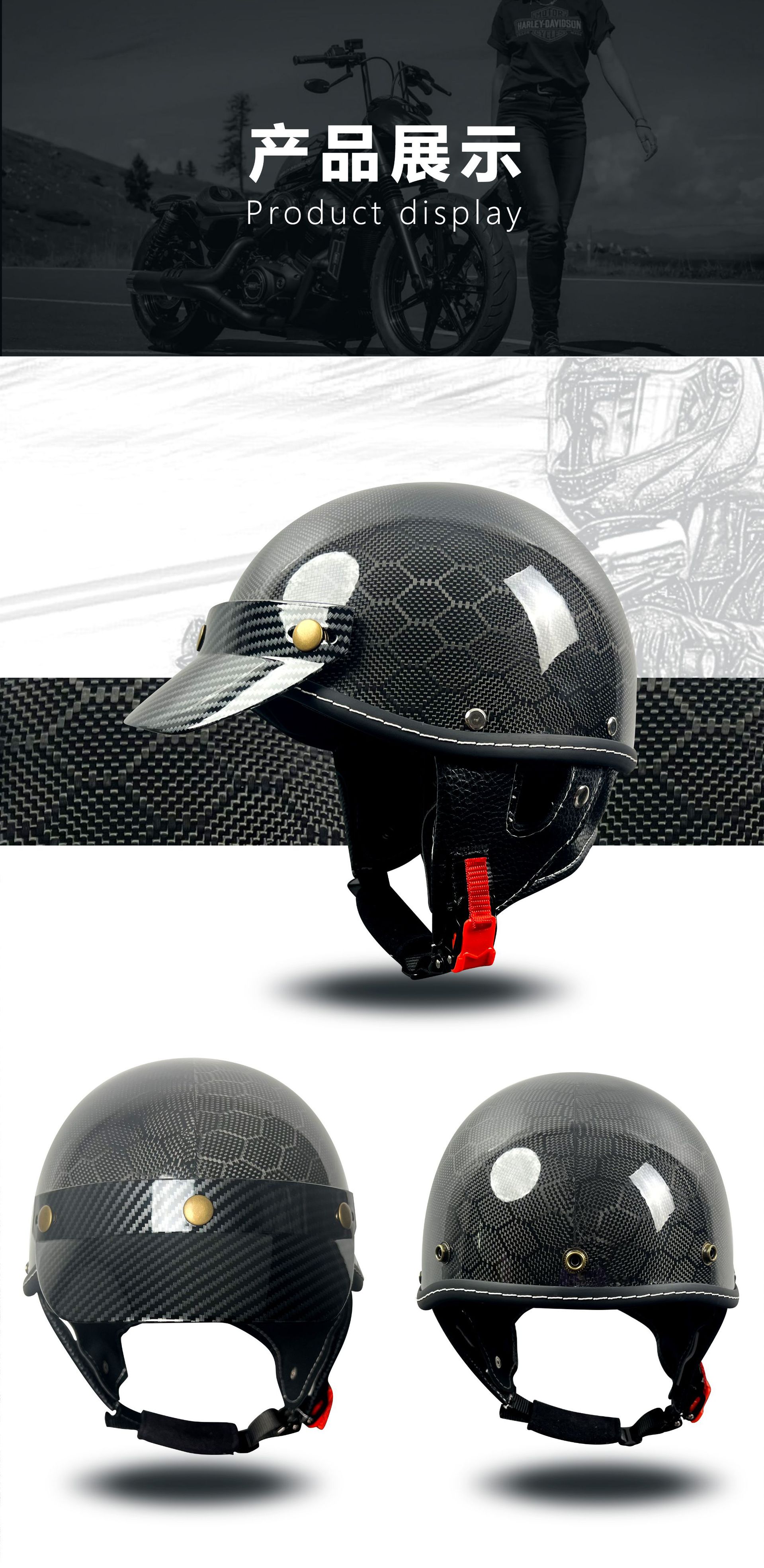 New National Standard 3C Certified Carbon Fiber Electric Vehicle Helmet Motorcycle Half Helmet Unisex Motorcycle Safety Helmet Breathable