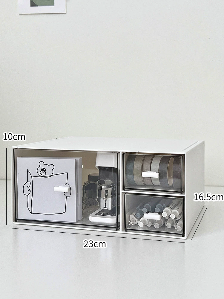 Acrylic Desktop Drawer Storage Box, Transparent, Large-capacity Multi-drawer Organizer