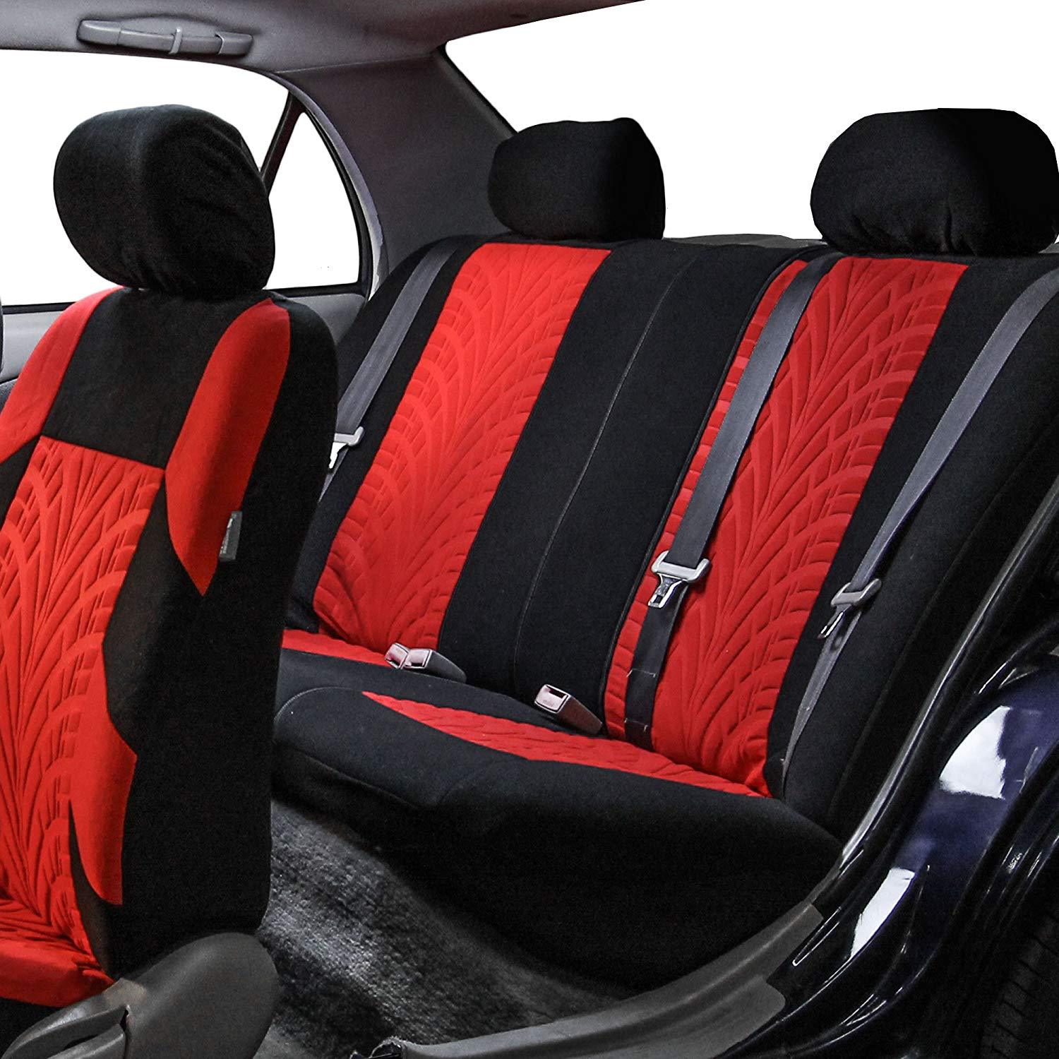 Cross-Border Hot-Selling Elastic Fabric Tire Pattern Press-Stitched Seven-Seater Car Seat Cover 13-Piece Set Seat Cushion