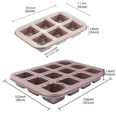 Mini Toast 6-in-a-Row Meal Pack Bread Cake Mold Baking Burger Home Use Baking Tray Oven-Specific 12-in-a-Row
