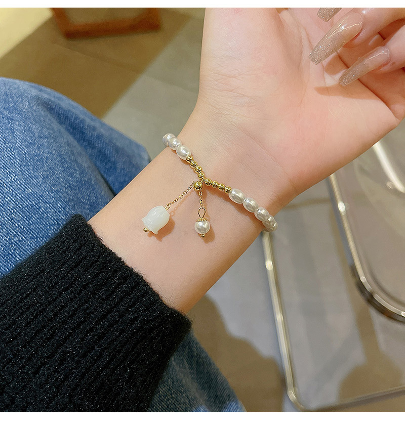 Simple Style Flower Copper Plating Bracelets 1 Piece