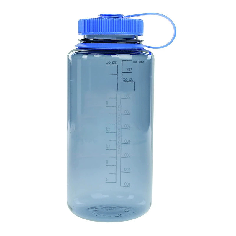 1L大容量のコップの大きい口のコップのプラスチックの手提げのコップの携帯用透明な工事現場の水筒の屋外の運動の透明な水筒|undefined