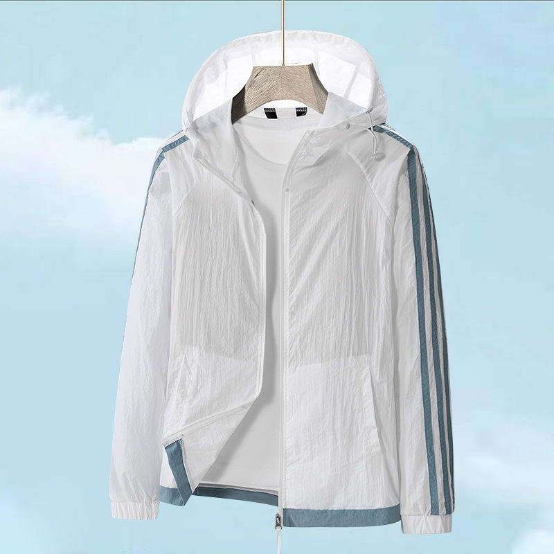 Fábrica de montaña ropa de protección solar para mujeres de verano nuevo anti-UV manga larga chaqueta con capuchón ligera delgada hombre 7706