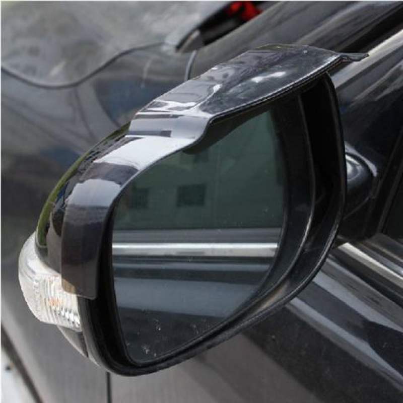 Qìchē Car Rearview Mirror Rain Eyebrow Reflector Rain Shield Vent Type (Rain shield) - wind-deflector-rain-eyebrow-black-1-pair