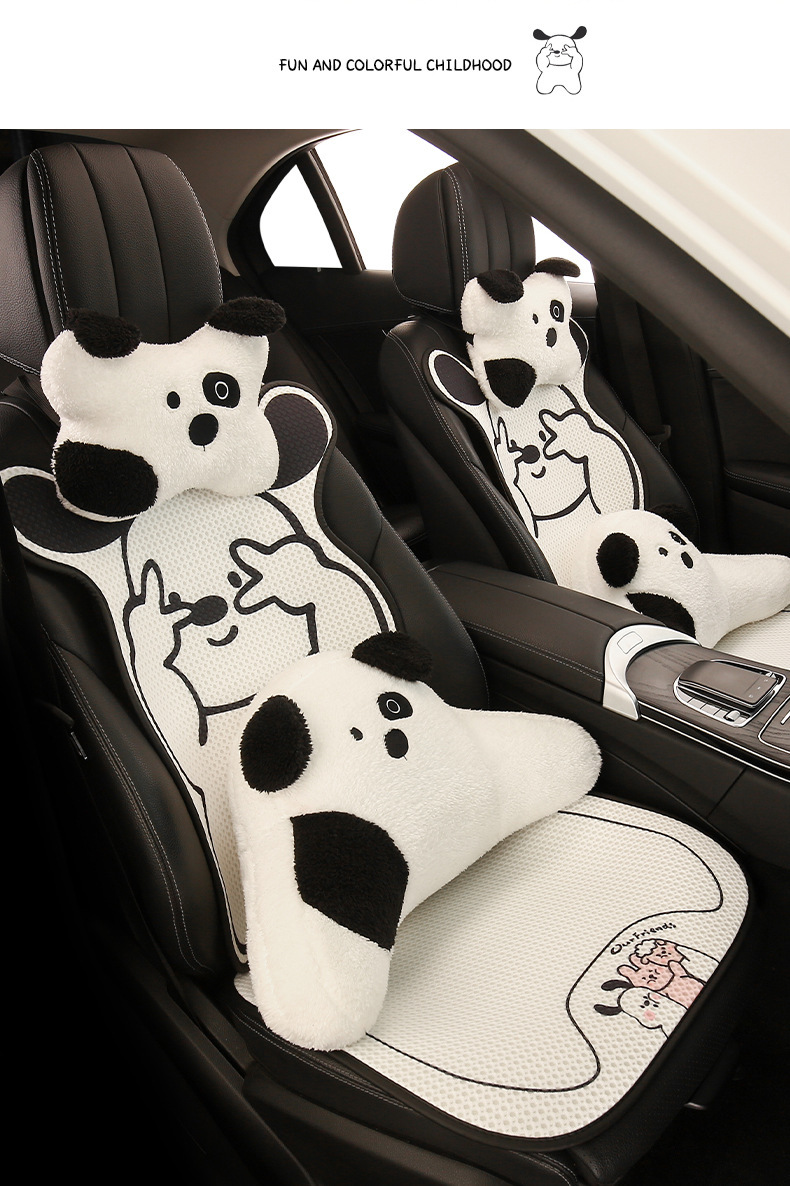 Car Cushion Advanced Sense New Summer Cool Cushion Women Ice Silk Seat Cushion Four Seasons Universal Cute Seat Cover Seat Cover
