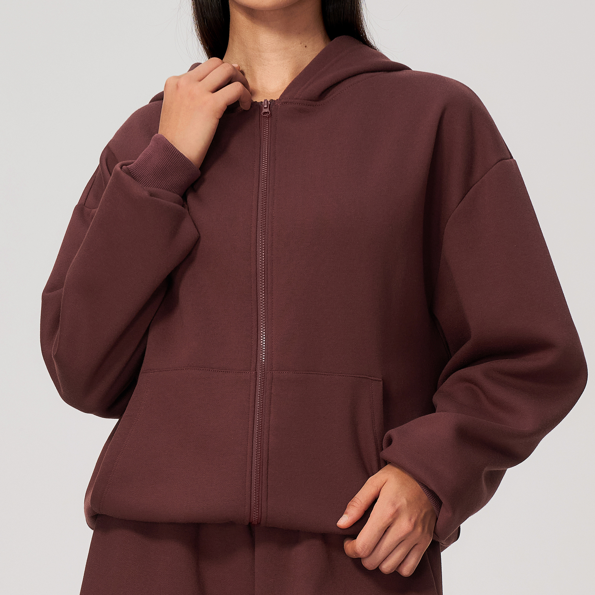 Dare to show off your autumn and winter American-style hooded sweatshirt, loose-fitting, thick, zip-up, for sports, fitness, and casual wear