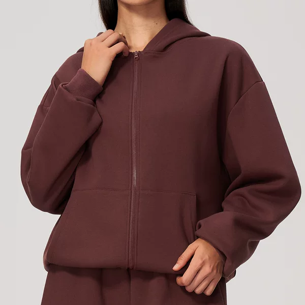 Dare to show off your autumn and winter American-style hooded sweatshirt, loose-fitting, thick, zip-up, for sports, fitness, and casual wear