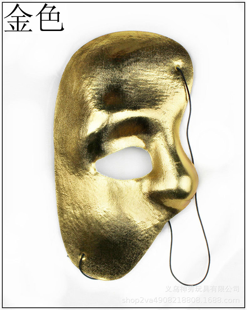 Misterioso drama Phantom media cara de los hombres y las mujeres máscara de la mascarada del partido del traje máscara de rendimiento de Jazz reunión Anual Accesorios