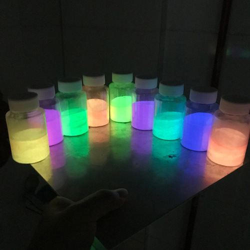 Colorful glow-in-the-dark powder, long-lasting, high-brightness fluorescent powder paint, glow-in-the-dark sand, nail gel, injection 12 colors