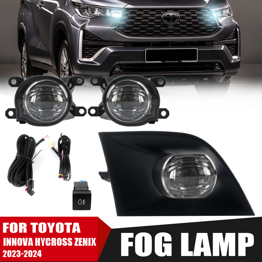 Aplicable a TOYOTA 23 / 24 nuevo conjunto de luz de niebla delantera INNOVA LED luz diurna conjunto de luz de barra delantera image 1