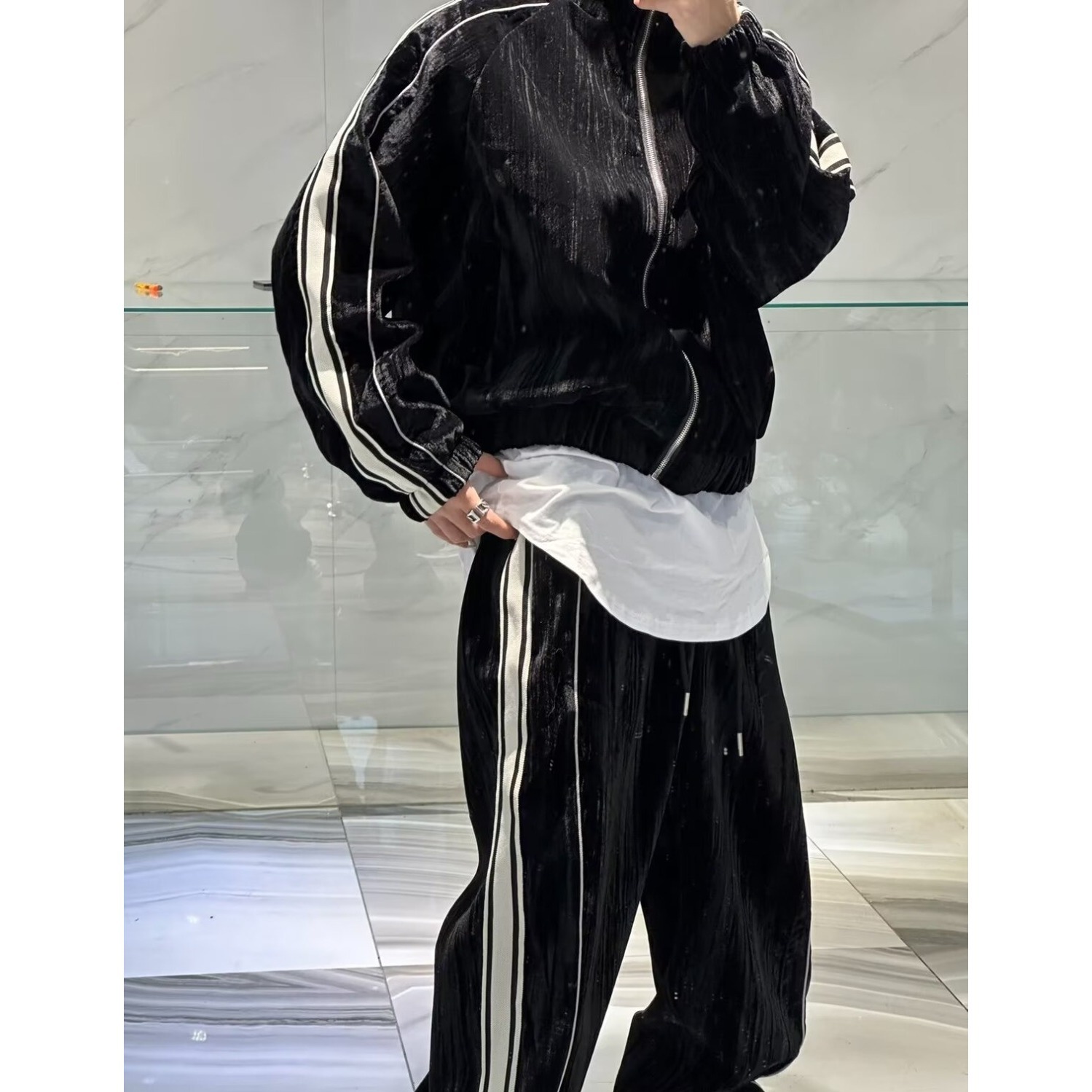 气质新款潮流简约流行时尚运动休闲套装文艺慵懒ins百搭日系原宿