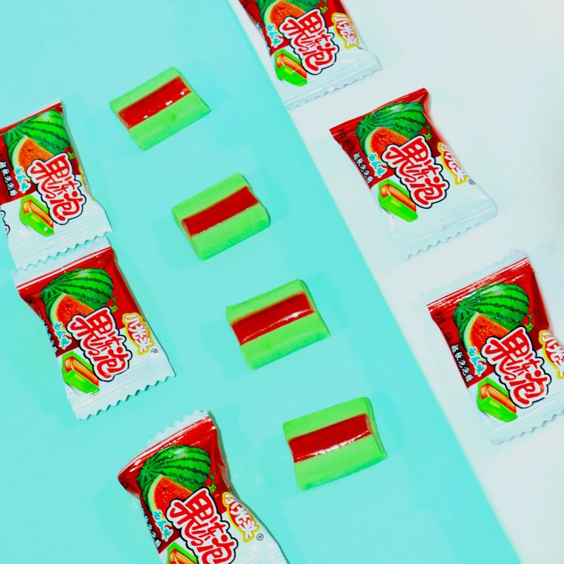 Классный арбузный Jelly пузырь-резиновый детский ведерко лобо лобс жвачка 8090 ностальгальные сладости