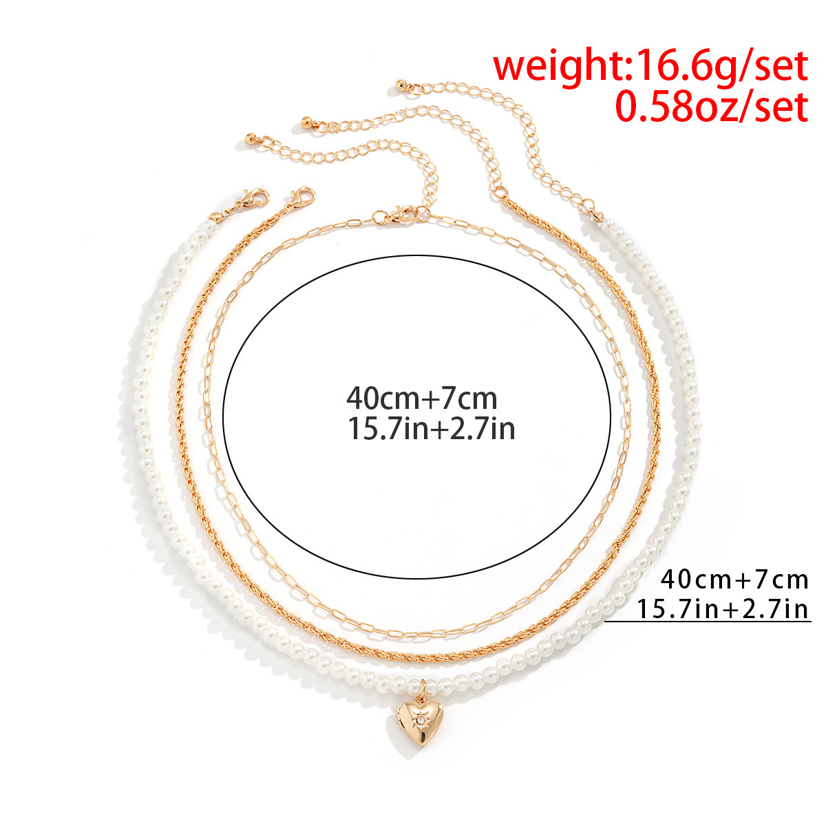 Collier avec pendentif en forme d'étoile en perles et perles artificielles de style métal_voghion.com