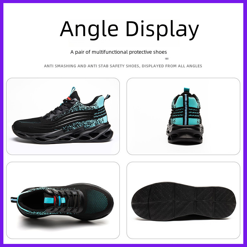 Factory Wholesale New Trend Safety Anti-Puncture Breathable Comfortable Lightweight Protective Shoes