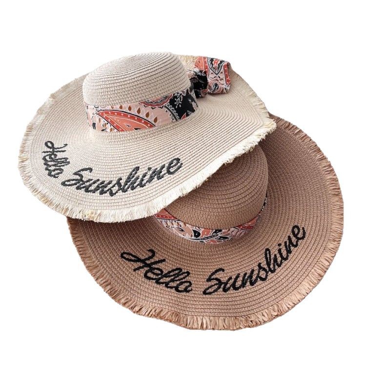 Hepburn Stil Strohhut Und Große Tragetasche Für Strandurlaube_voghion.com