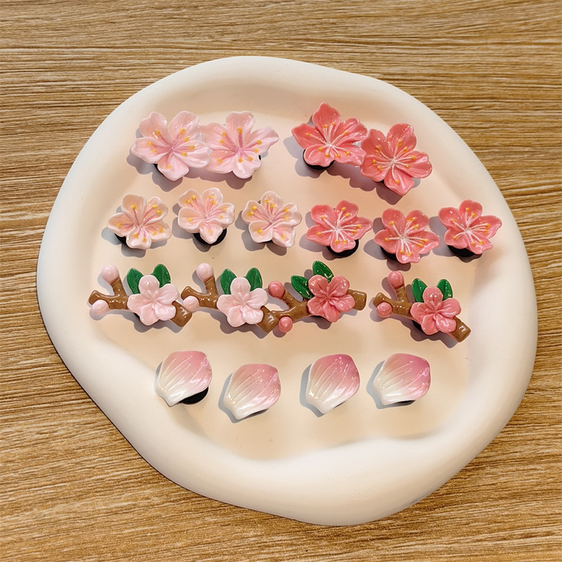 新商品の国風漢服立体桃花桜洞靴アクセサリー高級感花びらdiy靴アクセサリー靴バックル|undefined