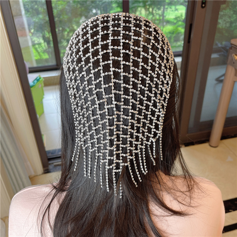 Mode Nuptiale Mariage Strass Coiffure Gland Maille Bandeau En Gros display picture 1