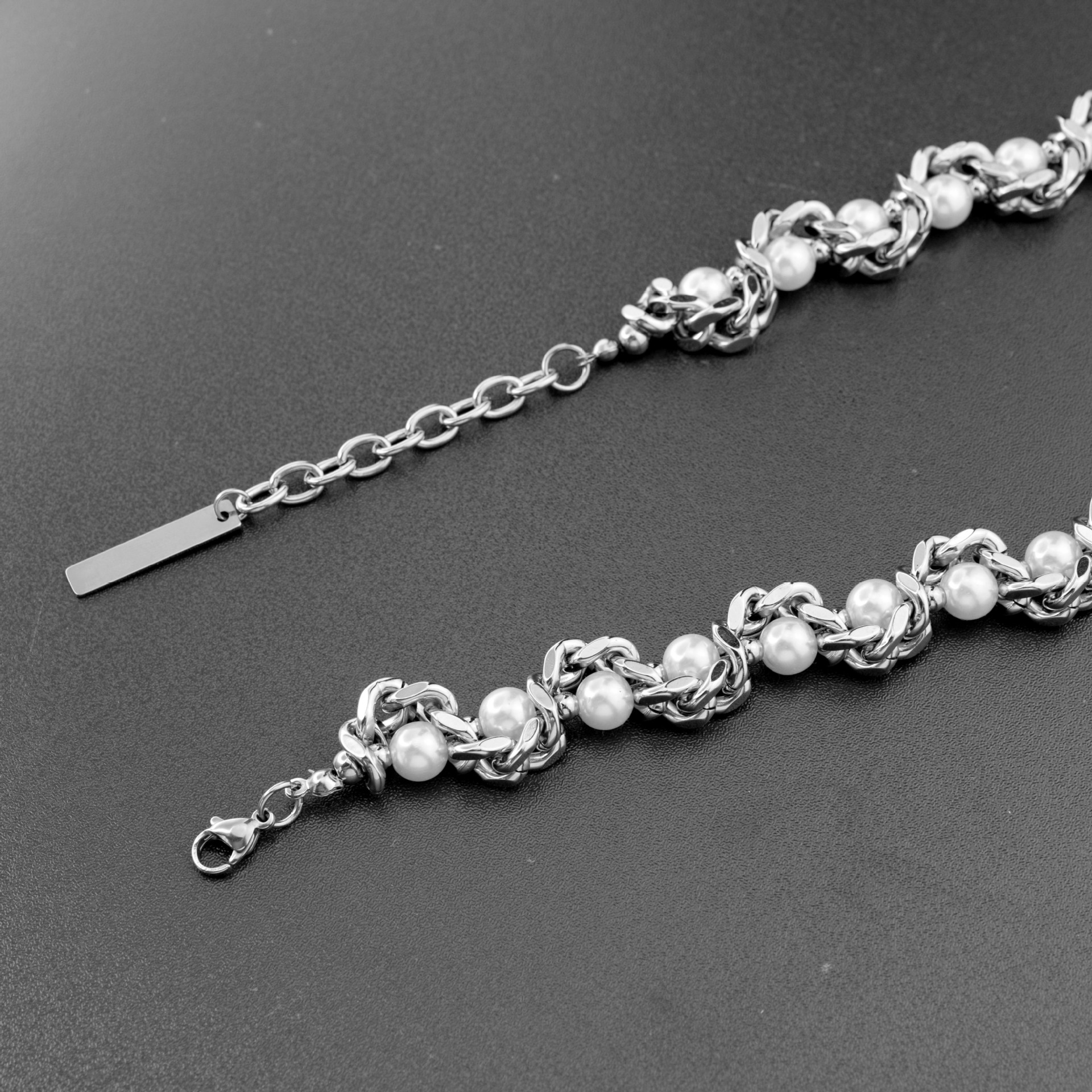 Collier cuban multicouche avec perles style serpent tendance_voghion.com