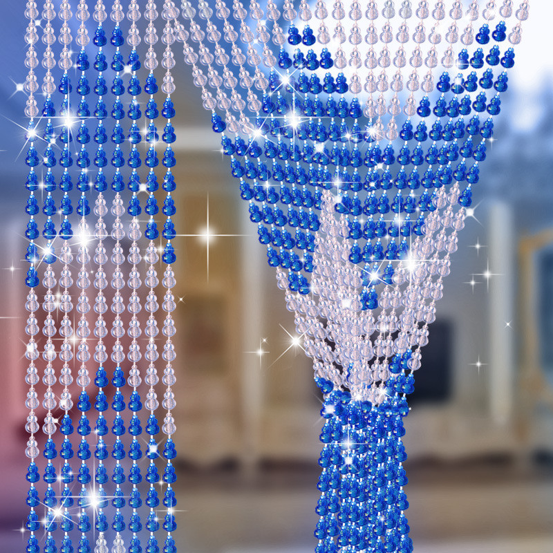 Household mosquito-proof bead curtain punch-free plastic hanging curtain gourd door curtain hallway decoration summer beads Crystal partition curtain