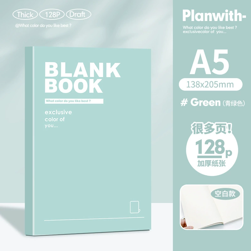 Notebook for Elementary Students, 128 Pages, A5/B5 Options, Thick Paper, Pastel Covers