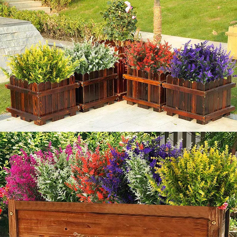 Lavanda plástico flor simulación ramo simulación planta verde planta maceta flor simulación planta flor pared trigo oreja venta al por mayor