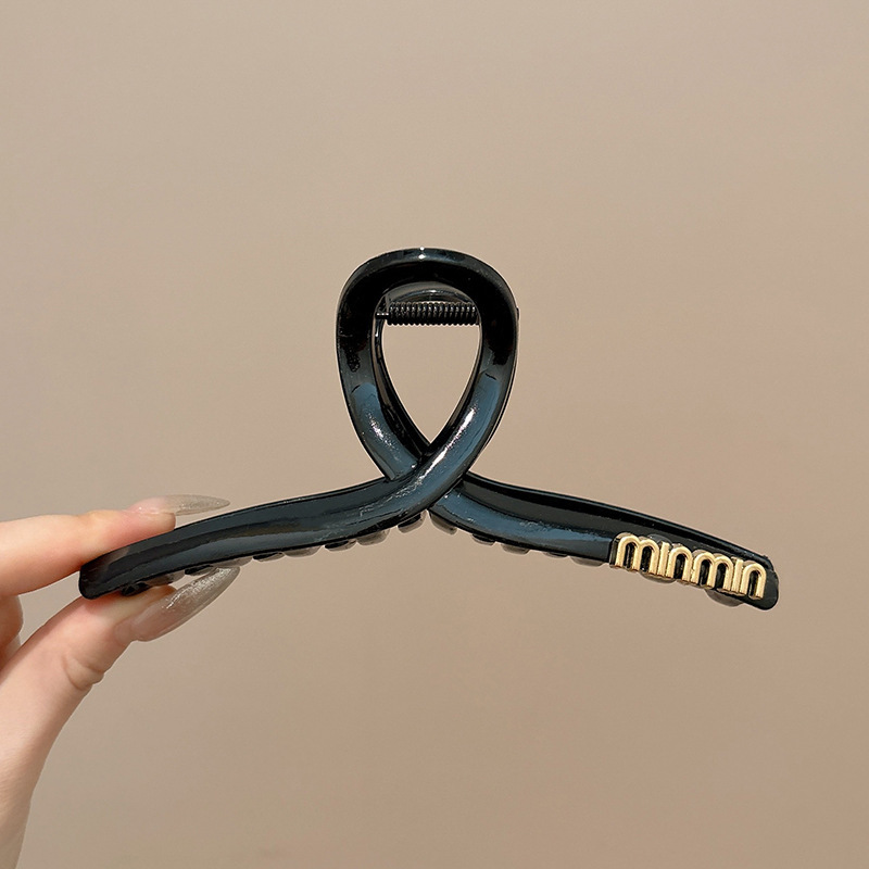 法式奶咖色毛绒鲨鱼夹女后脑勺高级感夹子精致抓夹发量大发夹批发|undefined