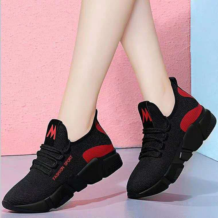 Women's Shoes 2026 Spring New Style Casual Comfortable Sports Shoes Thick-Soled Wear-Resistant Breathable Casual Shoes Lightweight Low-Heeled Round-Toe Shoes