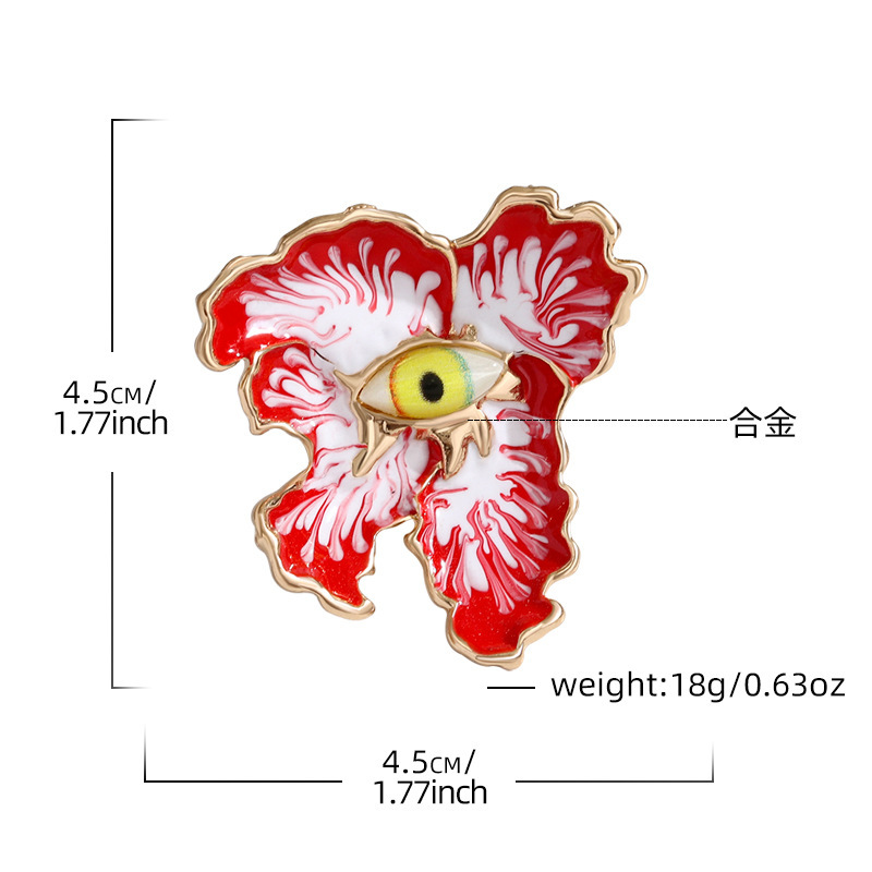跨境新款设计感重工精美百搭网红滴油眼睛胸针女时尚胸花别针饰品|undefined