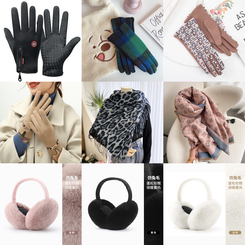 Cross-Border Girls' Autumn and Winter Plaid Wool Gloves for Female Students, Touchscreen-Compatible, Cashmere-Lined, Thickened for Warmth Cross-Border Girls' Autumn and Winter Plaid Wool Gloves for Female Students, Touchscreen-Compatible, Cashmere-Lined, Thickened for Warmth
