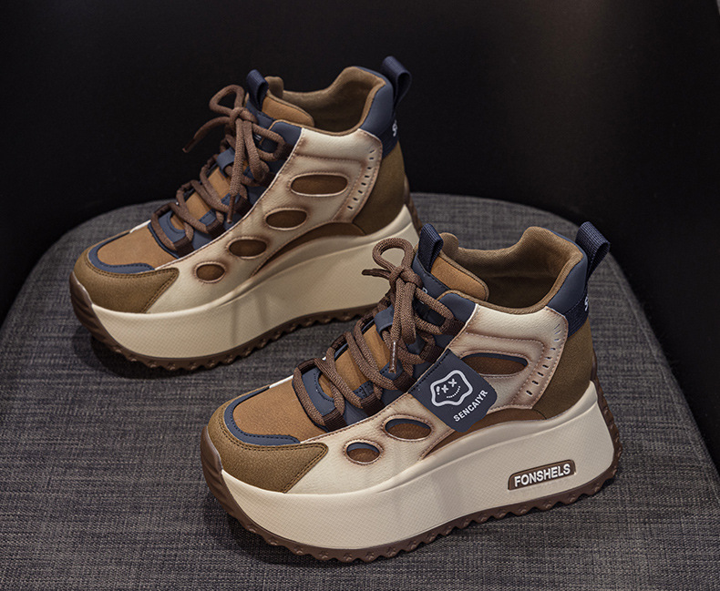 Women's Chunky-soled Dad For Petite Individuals, 2026 New Model, Popular Online, Casual, Fashionable, Comfortable,_vogvips.com