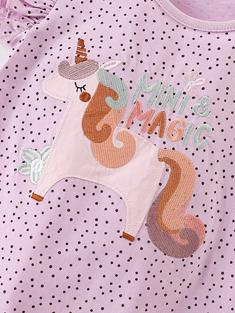 Transfronterizo malwee camiseta de niña verano nuevo estilo europeo y americano de niños de cuello redondo de manga corta de estilo extranjero adorable chaqueta infantil