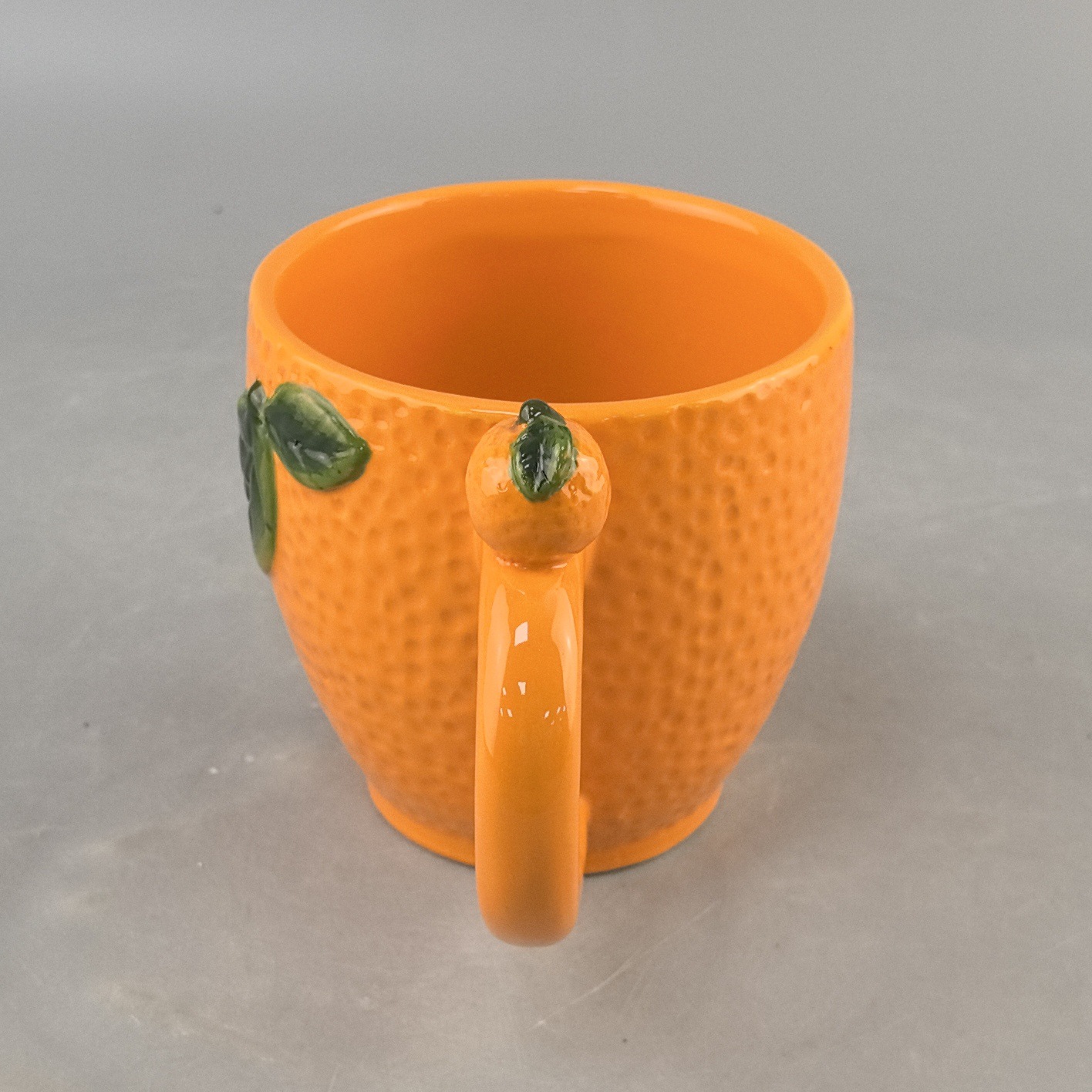 Creatividad transfronteriza encantadora cerámica fruta naranja taza de cerámica taza de cerámica artesanía decoración de mesa de la sala de estar