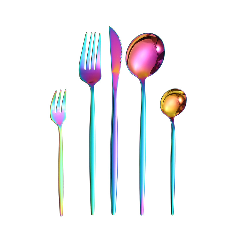 Amazon vajilla de acero inoxidable 20/30/40 piezas traje Portugal 4 piezas principales caja simple comida occidental cuchillo, tenedor y cuchara traje