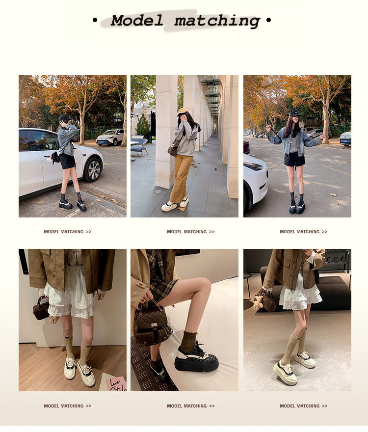 Giày sneaker nữ đế dày da bò phối màu dây buộc phong cách thể thao — màu đen chi tiết 5