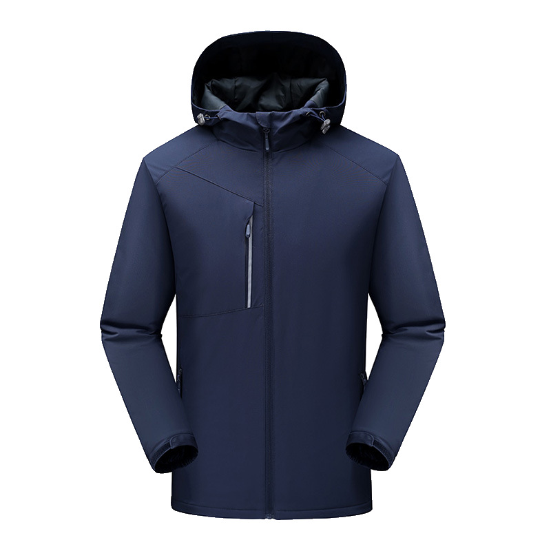 Personalizada invierno hombre deportivo al aire libre a prueba de viento impermeable chaqueta cálida chaqueta hombre empresa ropa de grupo 3 en 1