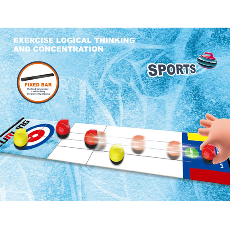 Children's Curling Toy Tabletop Ice Hockey Game Bowling Indoor Leisure Fun Board Game Cross-Border Parent-Child Game