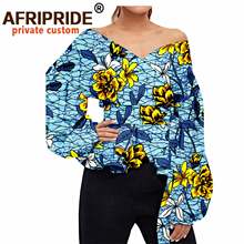 出口非洲特色印花女士泡泡袖上衣衬衫 AFRIPRIDE 2022006