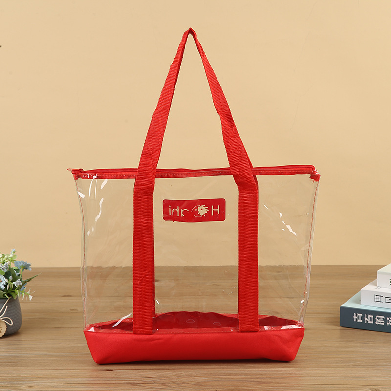 透明防水PVC包装袋 礼品化妆品收纳袋拉链购物沙滩袋加印LOGO