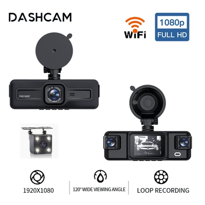 Cross-border 4-channel dash cam with — Driving recorder - a-98-2inch-four-record-wifi