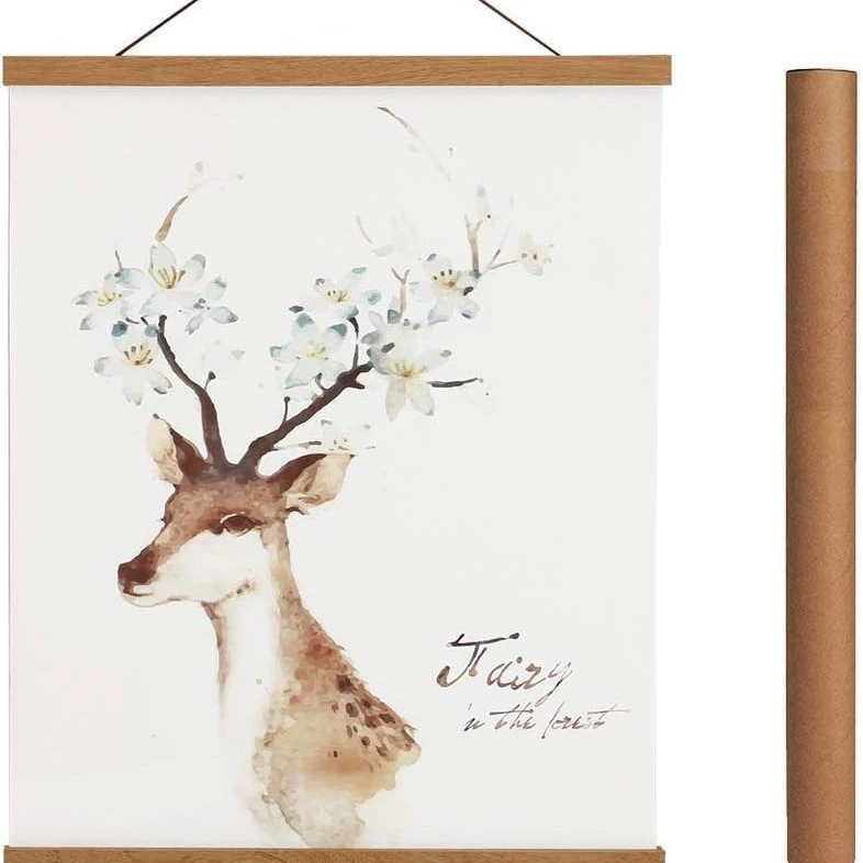 Магнитная рамка вешалки плаката, 20x2820x3020x26 бальзовый деревянный магнит холст художественное произведение печать