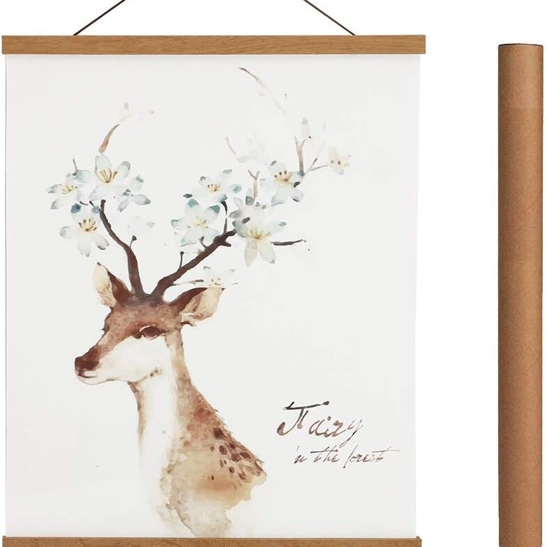 Magnetic poster hanger frame, 20x2820x3020x26 balsa wooden magnet canvas artwork printing