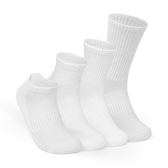 Thickened terry running socks boat socks mid-calf high-cut combed cotton pure black and white home wear manufacturer direct sales sweat-absorbent and breathable