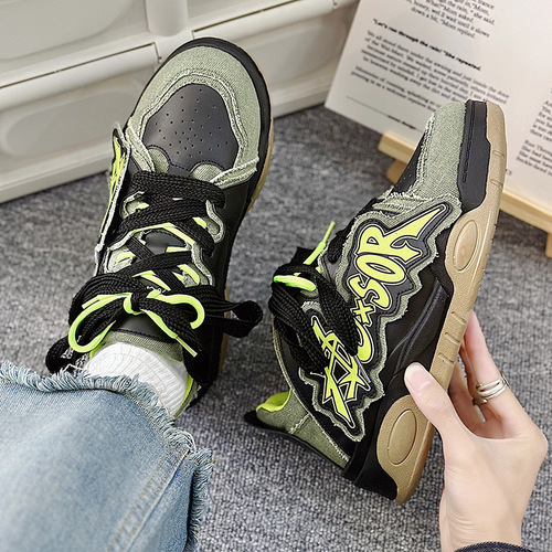 Niche design black warrior version bread shoes casual new national fashion brand dad shoes sports skateboard shoes live style