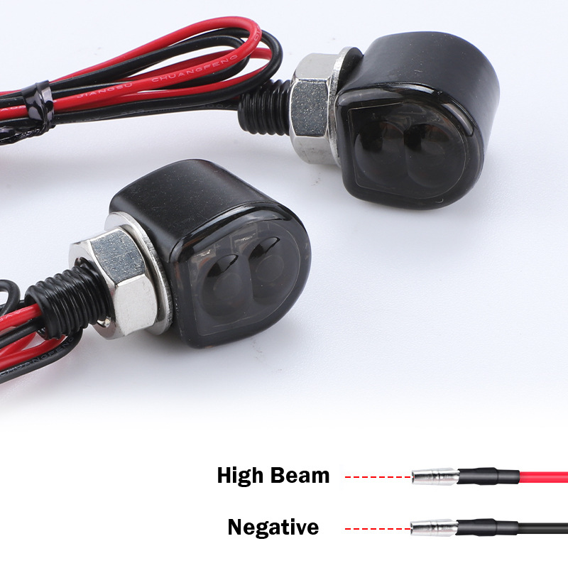 Harley motorcycle modified retro metal LED turn signal hidden finger light mini direction light 12V indicator light