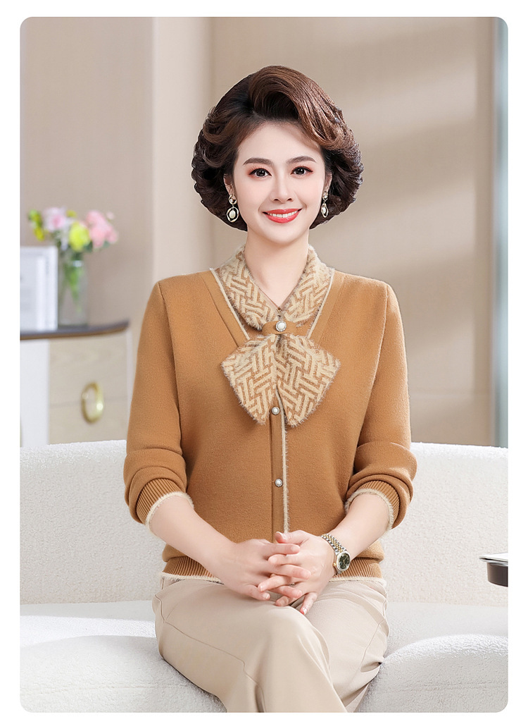 E5898 830K ÁO LEN NỮ TAIRYA MÙA XUÂN THU ĐÔNG TRUNG NIÊN DÀY ẤM THỜI TRANG NỮ G03 SẢN PHẨM MỚI