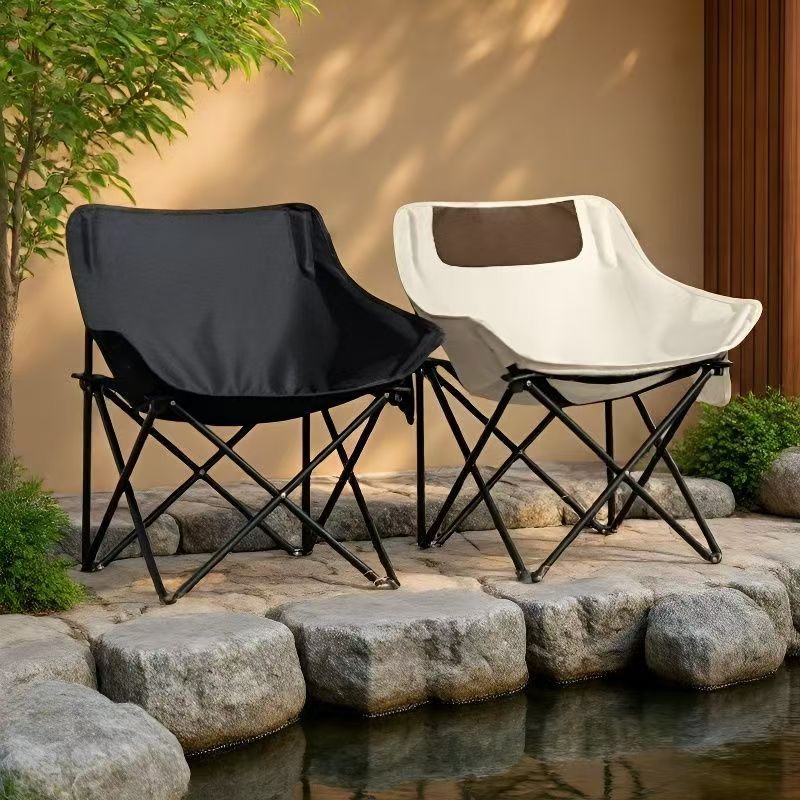 Silla de luna plegable al aire libre, silla de camping a prueba de agua, silla de descanso portátil y portátil